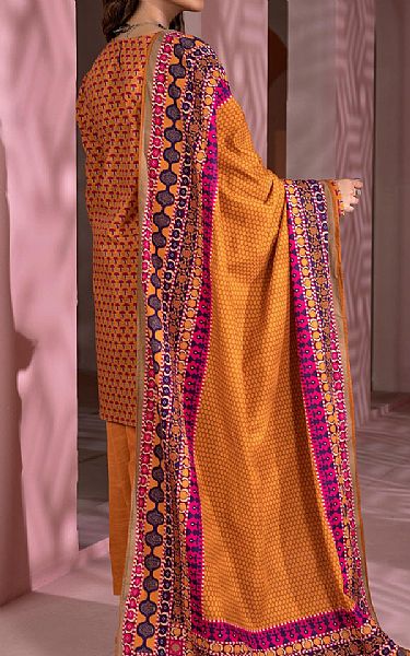Limelight Safety Orange Khaddar Suit | Pakistani Winter Dresses- Image 2