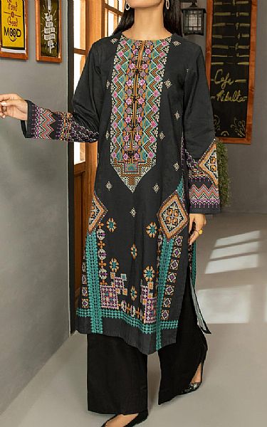 Limelight Black Khaddar Kurti | Pakistani Winter Dresses- Image 1