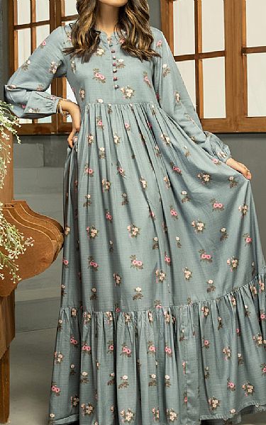 Limelight Cadet Grey Linen Kurti Pakistani Dresses in USA