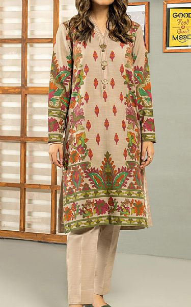 Limelight Ivory Khaddar Kurti | Pakistani Winter Dresses- Image 1