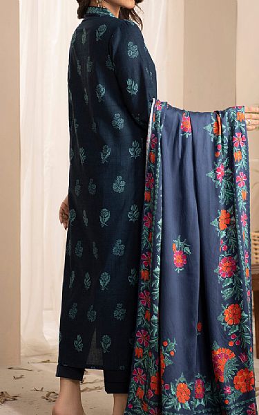 Limelight Midnight Blue Khaddar Suit | Pakistani Dresses in USA- Image 2