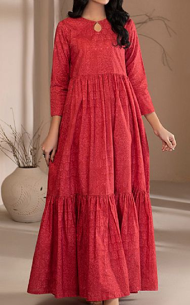 Limelight Red Khaddar Kurti | Pakistani Winter Dresses- Image 1