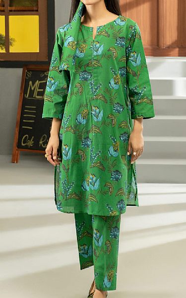 Limelight Pastel Green Khaddar Kurti | Pakistani Winter Dresses- Image 1