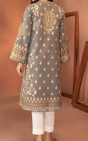 Limelight Grey Khaddar Kurti | Pakistani Winter Dresses- Image 2
