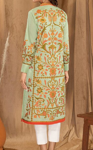 Limelight Light Green Khaddar Kurti | Pakistani Winter Dresses- Image 2