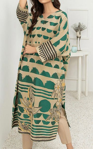 Limelight Ivory Jacquard Suit (2 Pcs) | Pakistani Winter Dresses- Image 1