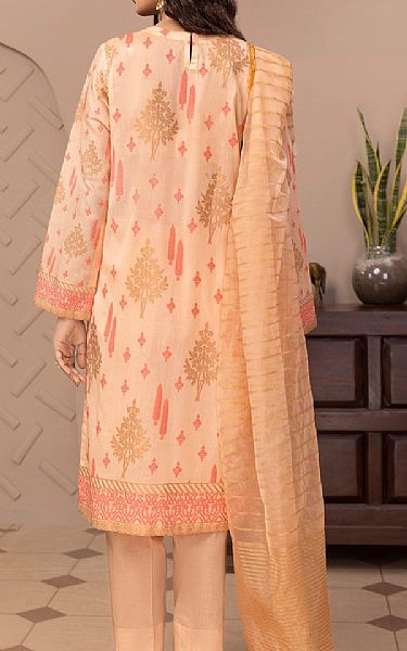 Limelight Peach Jacquard Suit | Pakistani Winter Dresses- Image 2