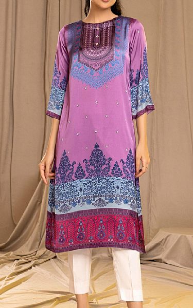 Limelight Purple Silk Kurti | Pakistani Winter Dresses- Image 1