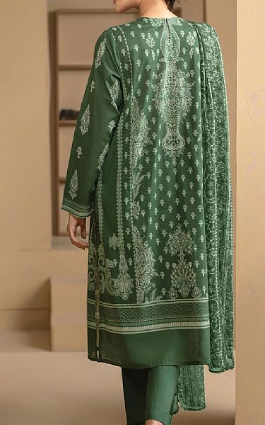 Limelight Hunter Green Cambric Suit | Pakistani Winter Dresses- Image 2