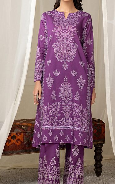Limelight Violet Cambric Suit (2 Pcs) | Pakistani Winter Dresses- Image 1