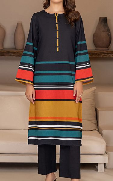 Limelight Black Khaddar Kurti | Pakistani Winter Dresses in USA- Image 1