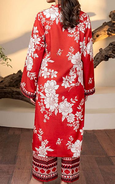 Limelight Red/Off White Khaddar Suit (2 Pcs) | Pakistani Winter Dresses in USA- Image 2