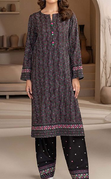 Limelight Black Khaddar Suit (2 Pcs) | Pakistani Winter Dresses in USA- Image 1