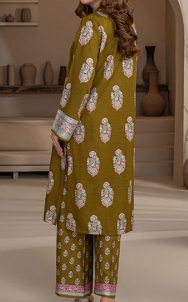 Limelight Green Slub Khaddar Suit (2 Pcs) | Pakistani Winter Dresses in USA- Image 2