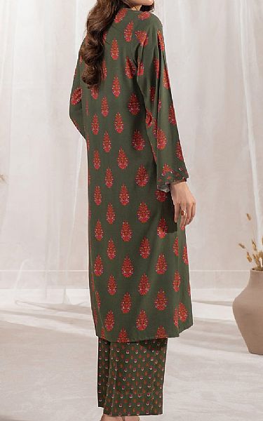 Limelight Lunar Green Linen Suit (2 Pcs) | Pakistani Winter Dresses in USA- Image 2