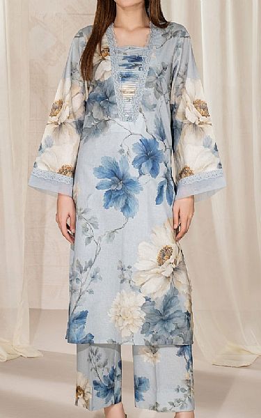 Limelight Blue Khaddar Suit (2 Pcs) | Pakistani Winter Dresses in USA- Image 1