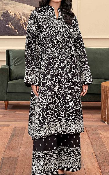 Limelight Black/Off White Khaddar Suit (2 Pcs) | Pakistani Winter Dresses in USA- Image 1