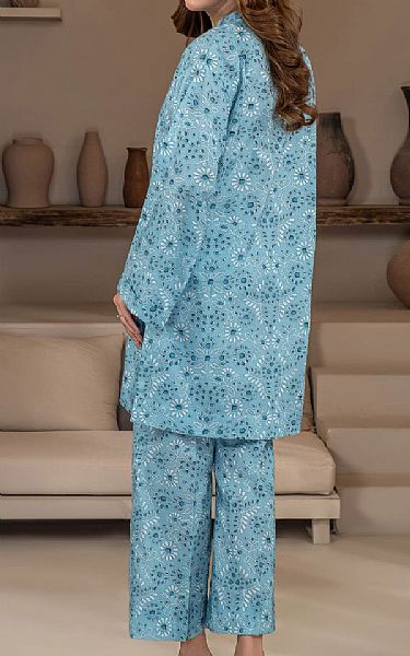 Limelight Moonstone Blue Khaddar Suit (2 Pcs) | Pakistani Winter Dresses in USA- Image 2