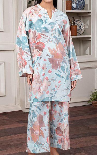 Limelight Light Blue Khaddar Kurti | Pakistani Winter Dresses in USA- Image 1