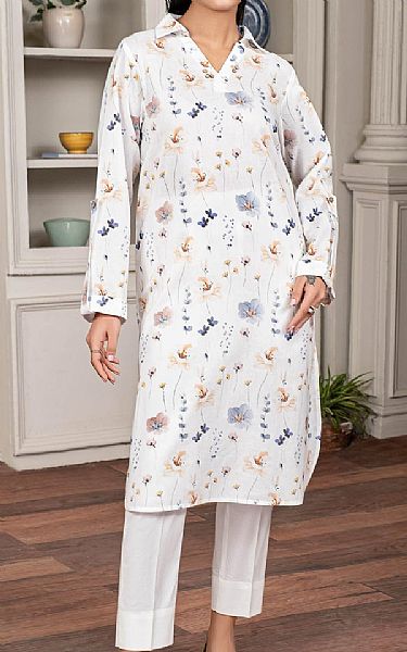 Limelight White Khaddar Kurti | Pakistani Winter Dresses in USA- Image 1