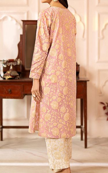 Limelight Sea Pink/Sand Gold Lawn Suit (2 Pcs) | Pakistani Lawn Suits- Image 2