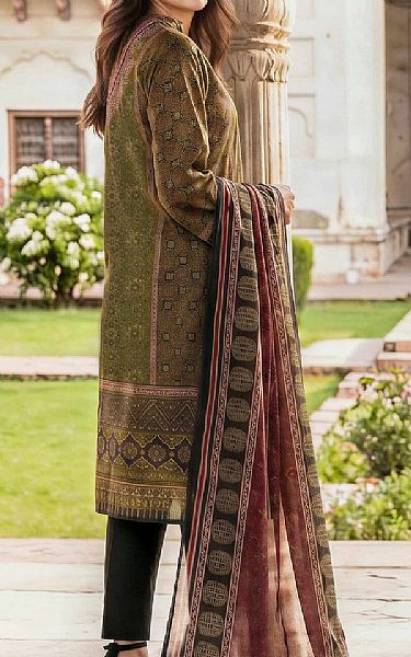 Limelight Olive Lawn Suit | Pakistani Lawn Dress in USA- Image 2