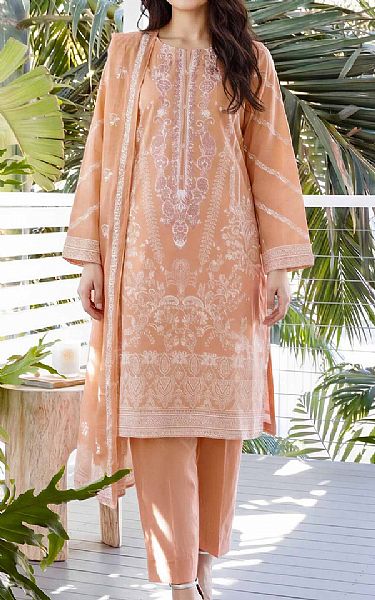 Limelight Peach Lawn Suit | Pakistani Lawn Dress in USA- Image 1