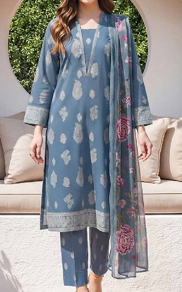 Limelight Slate Blue Lawn Suit | Pakistani Lawn Dress in USA- Image 1