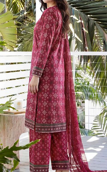 Limelight Light Burgundy Lawn Suit | Pakistani Lawn Dress in USA- Image 2