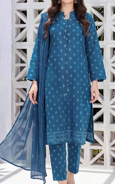 Limelight Denim Blue Lawn Suit | Pakistani Lawn Dress in USA- Image 1