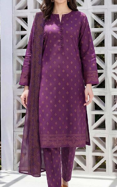 Limelight Plum Lawn Suit | Pakistani Lawn Dress in USA- Image 1
