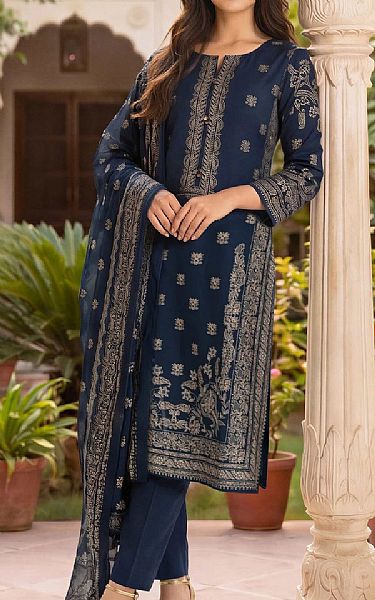 Limelight Navy Lawn Suit | Pakistani Lawn Dress in USA- Image 1