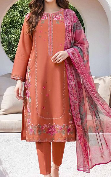 Limelight Coral Lawn Suit | Pakistani Lawn Dress in USA- Image 1