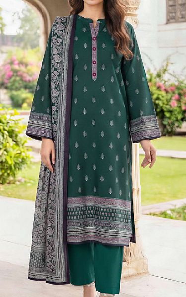 Limelight Bottle Green Lawn Suit | Pakistani Lawn Dress in USA- Image 1