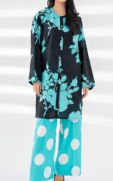 Limelight Black/Aqua Lawn Suit (2 Pcs) | Pakistani Lawn Dress in USA- Image 1