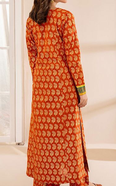 Limelight Bright Orange Lawn Kurti | Pakistani Lawn Dress in USA- Image 2