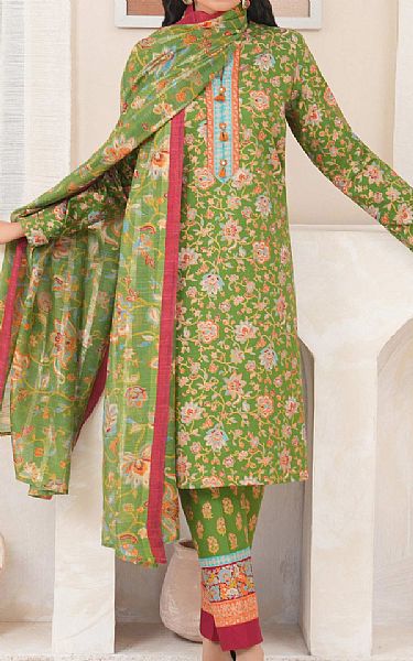 Limelight Green Lawn Suit | Pakistani Lawn Dress in USA- Image 1