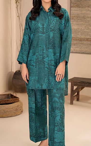 Limelight Teal Lawn Kurti | Pakistani Lawn Dress in USA- Image 1