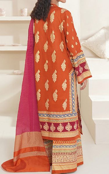 Limelight Shocking Orange Lawn Suit | Pakistani Lawn Dress in USA- Image 2