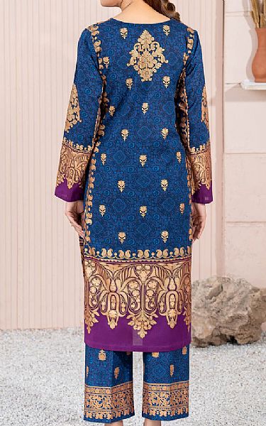 Limelight Blue/Gold Lawn Suit (2 Pcs) | Pakistani Lawn Dress in USA- Image 2