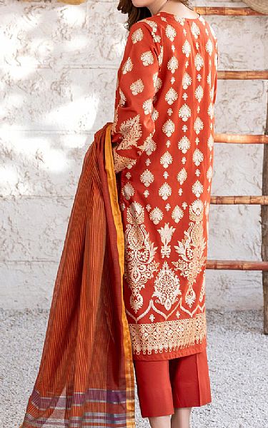 Limelight Shocking Orange Lawn Suit | Pakistani Lawn Dress in USA- Image 2