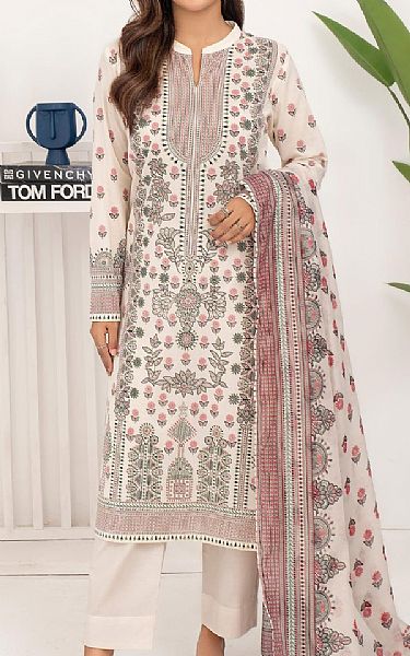 Limelight Off White Lawn Suit (2 Pcs) | Pakistani Lawn Dress in USA- Image 1