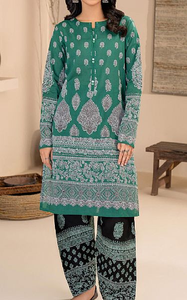 Limelight Green/Black Lawn Suit (2 Pcs) | Pakistani Lawn Dress in USA- Image 1