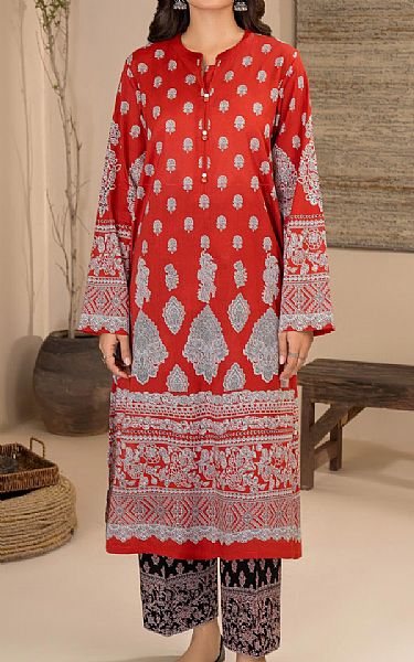 Limelight Shocking Orange Lawn Suit (2 Pcs) | Pakistani Lawn Dress in USA- Image 1