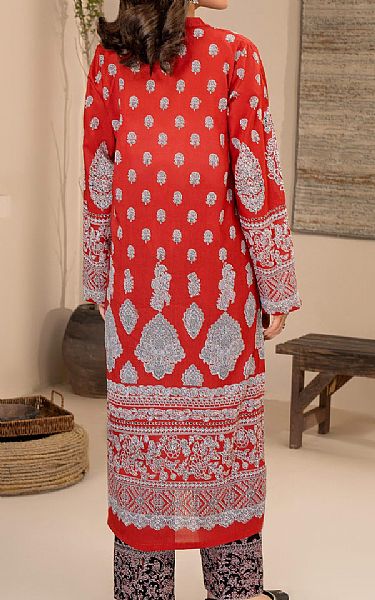 Limelight Shocking Orange Lawn Suit (2 Pcs) | Pakistani Lawn Dress in USA- Image 2
