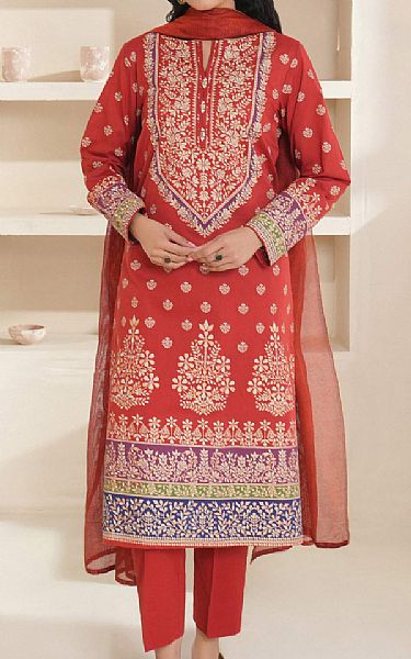 Limelight Red Lawn Suit | Pakistani Lawn Dress in USA- Image 1