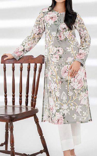 Limelight Grey Lawn Kurti | Pakistani Lawn Dress in USA- Image 1