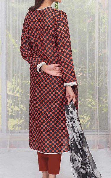 Limelight Coral/Black Lawn Suit | Pakistani Lawn Dress in USA- Image 2