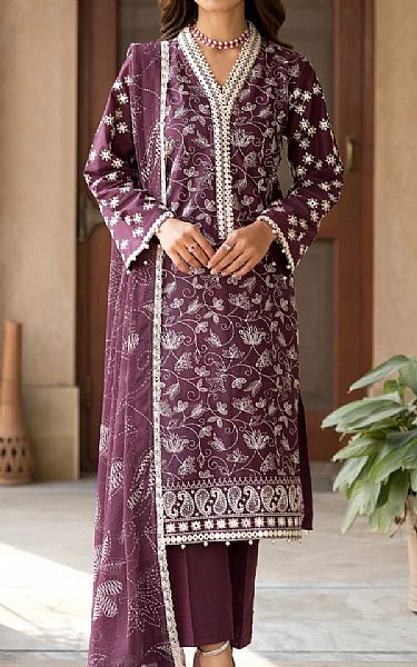 Limelight Dark Mauve Lawn Suit | Pakistani Lawn Dress in USA- Image 1