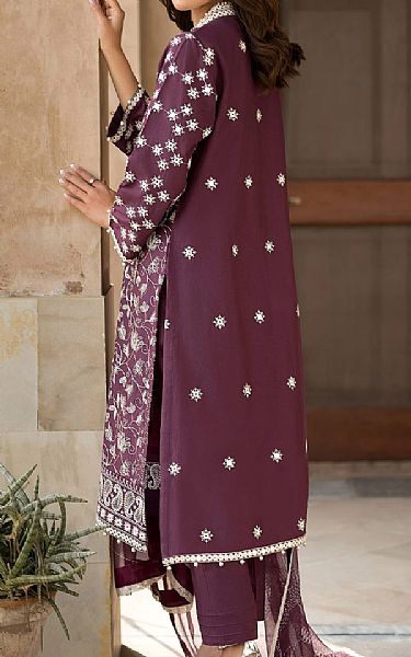 Limelight Dark Mauve Lawn Suit | Pakistani Lawn Dress in USA- Image 2